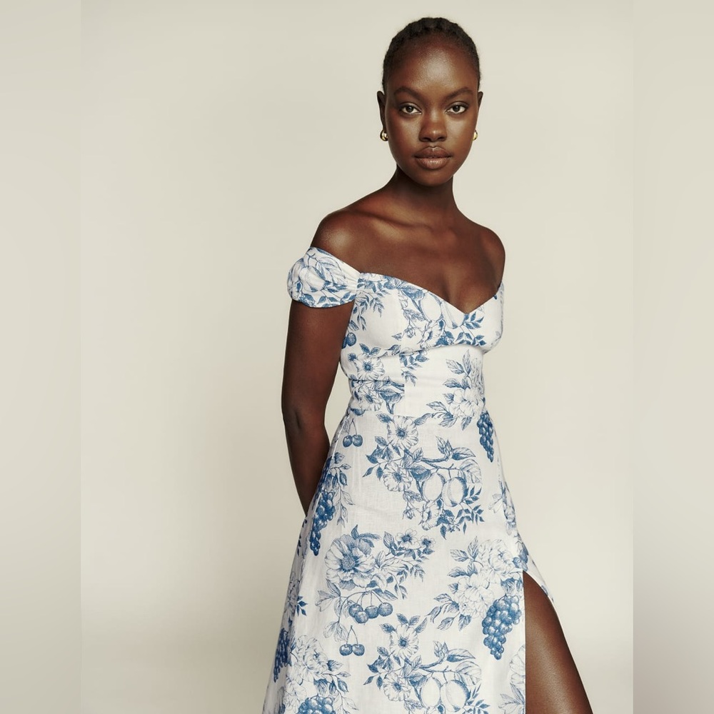 NWT Reformation Bridgton Linen Dress